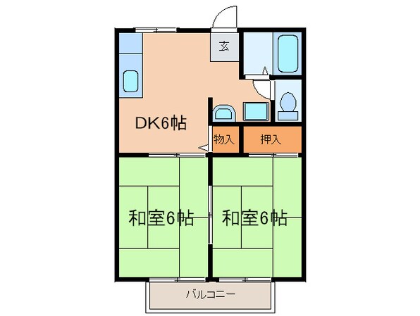 サンシティ宇佐美の物件間取画像